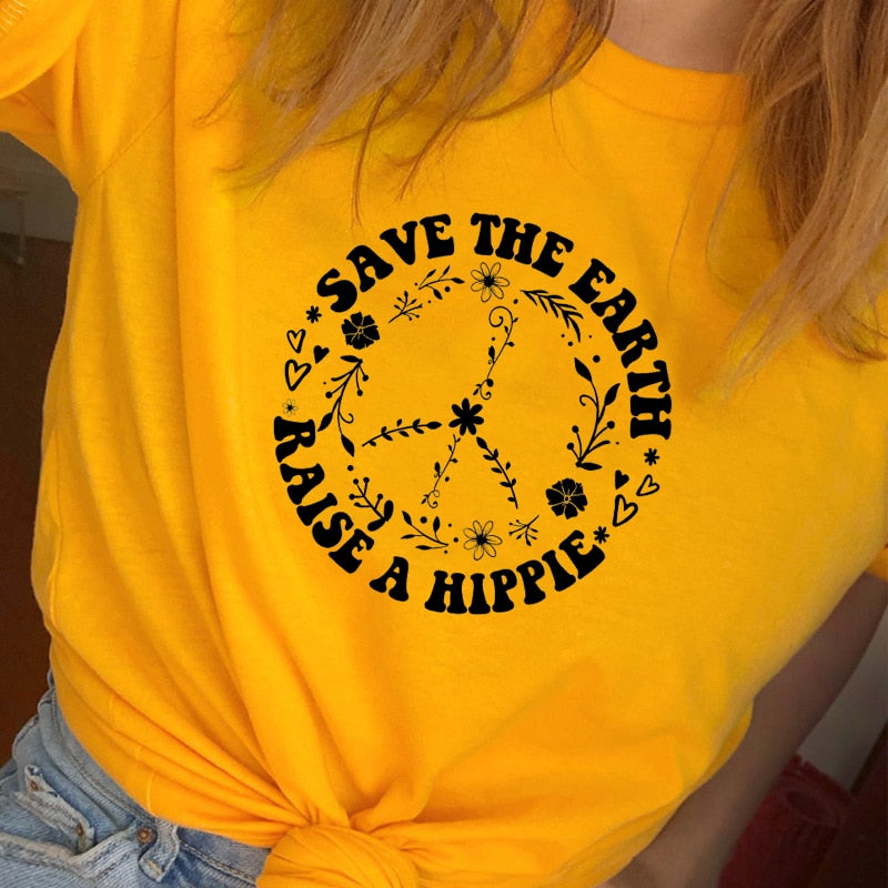Save The Earth Raise a Hippie Tee